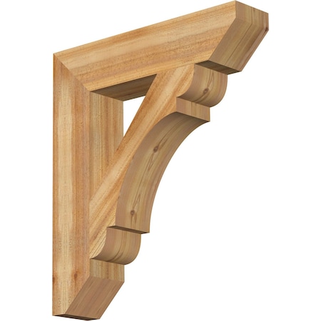 Ekena Millwork Olympic Slat Rough Sawn Bracket, Western Red Cedar, 6"W x 28"D x 32"H BKT06X28X32OLY06RWR